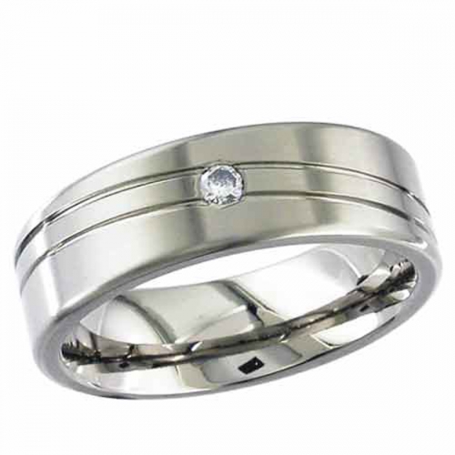 Diamond Wedding Ring Titanium (2235DS) 
